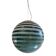 Italian Glass Swirling Multicolors Pendant Sphere