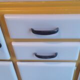 Buffet low yellow and white mado