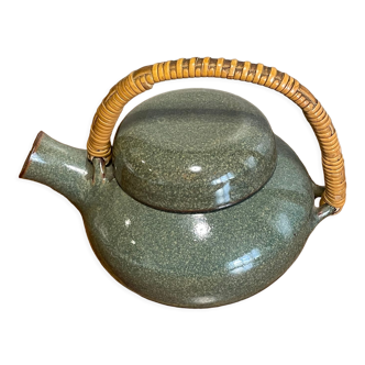 Glazed stoneware teapot