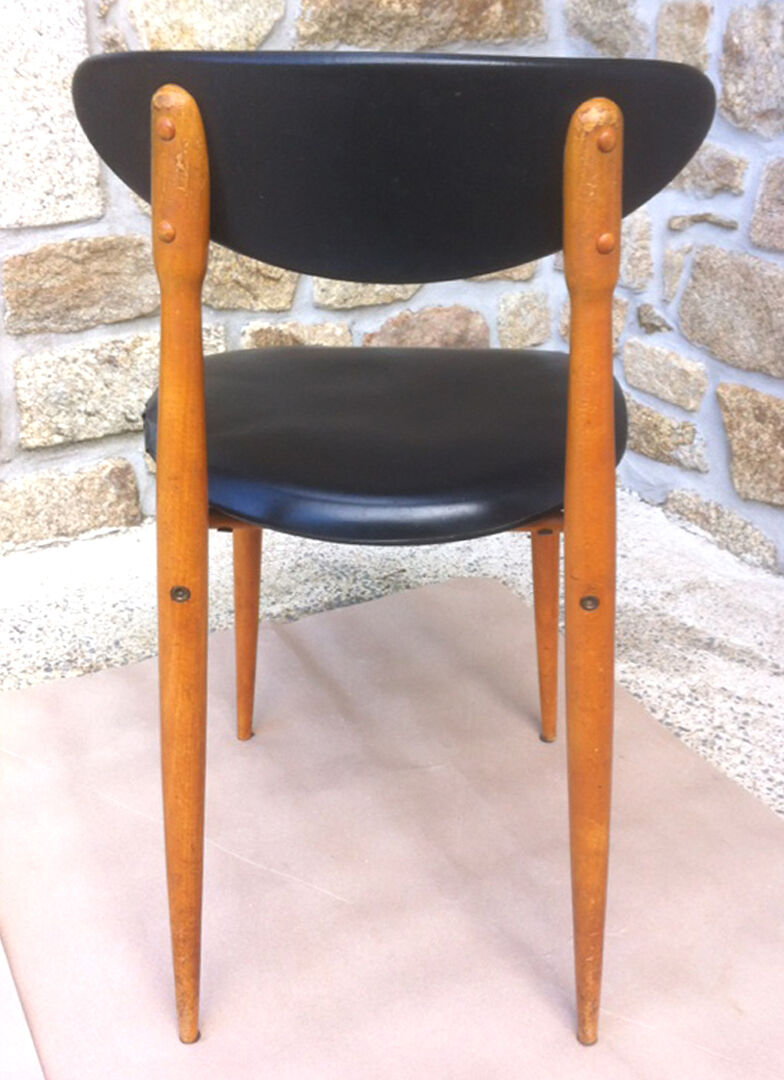 Baumann suite of 6 vintage chairs model Unicorn