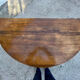 Table half-moon in solid walnut