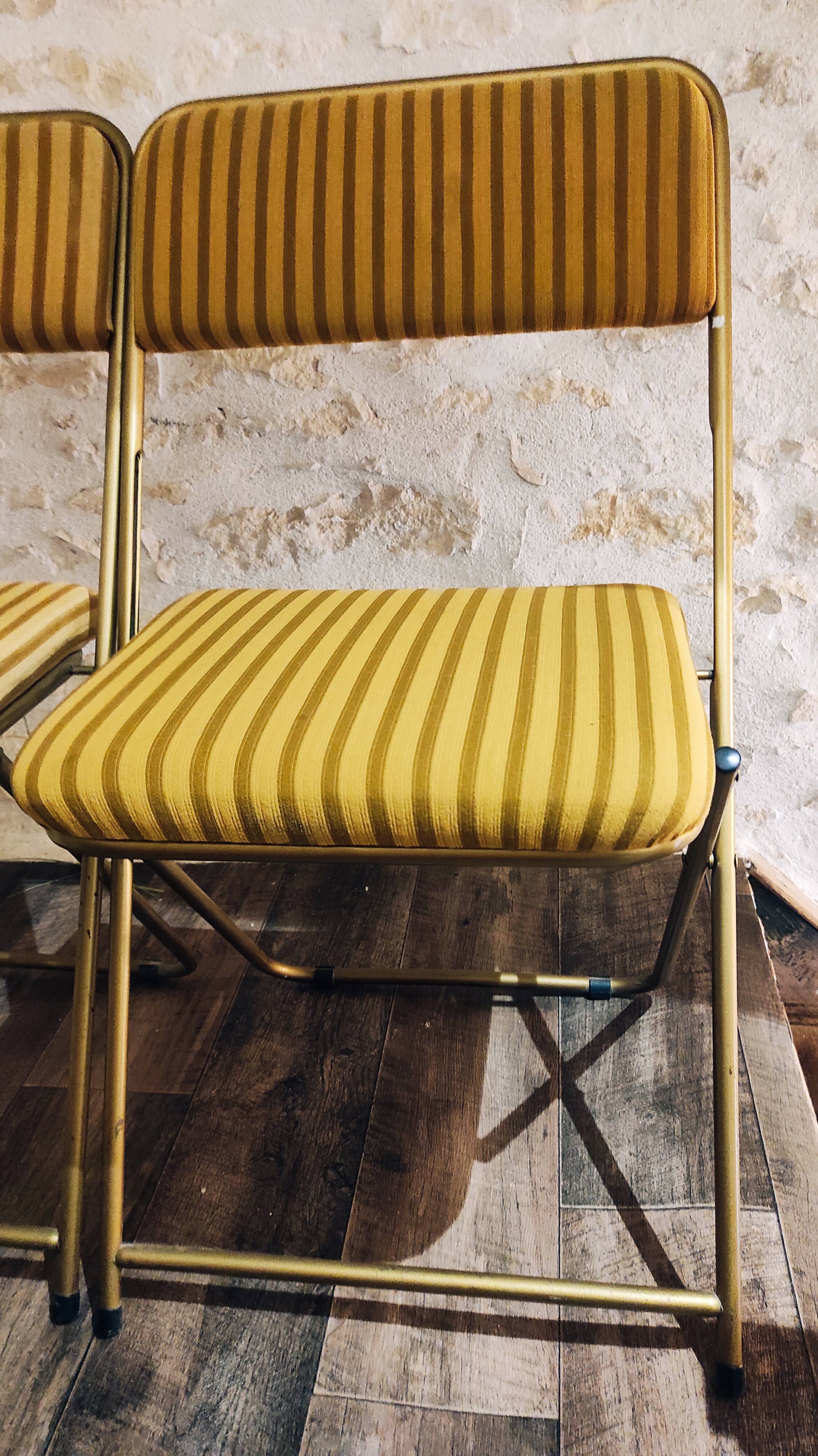 Yellow Lafuma chairs