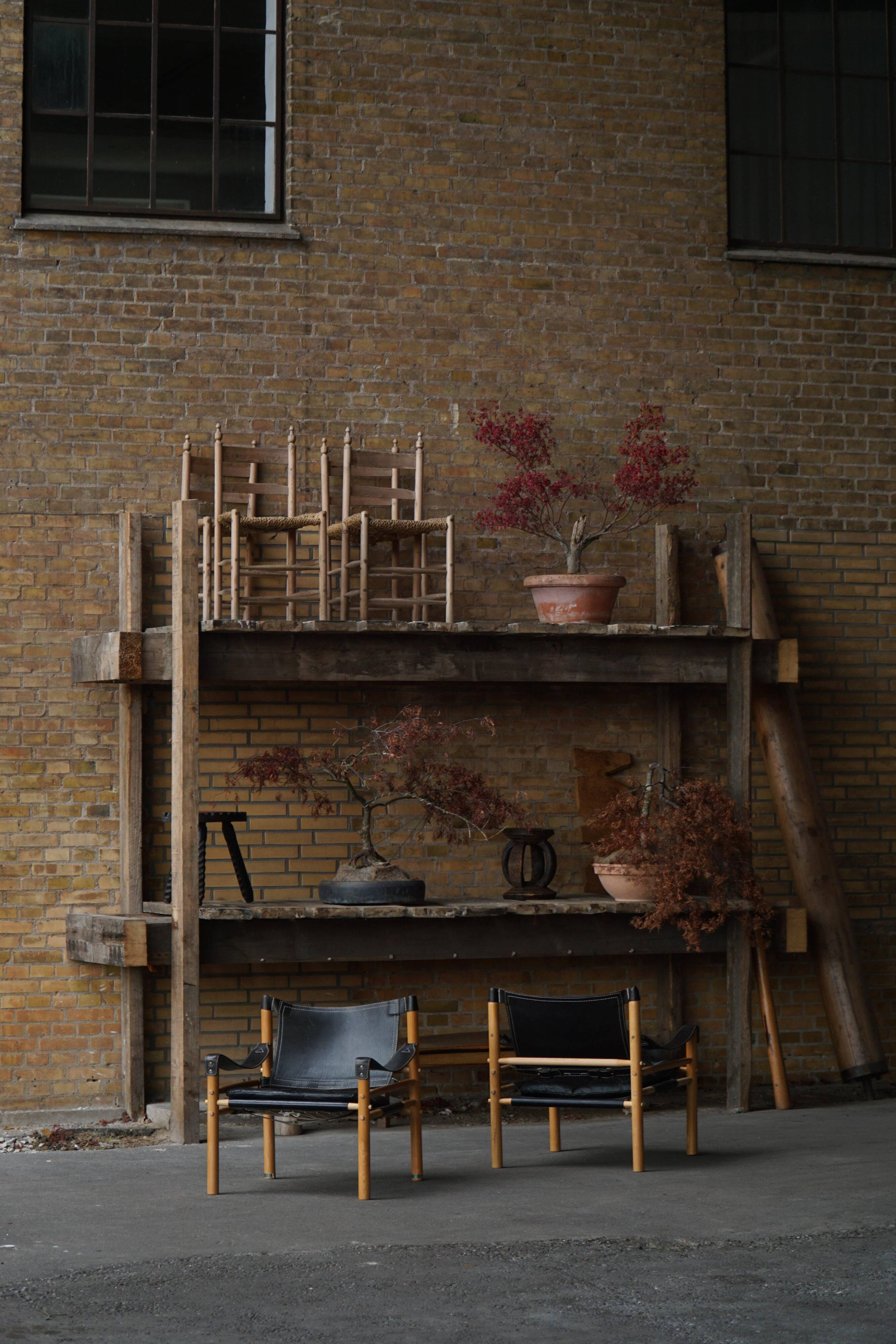 Set of Sirocco safari chairs by Arne Norell for Arne Norell AB, Sweden, 1960s.