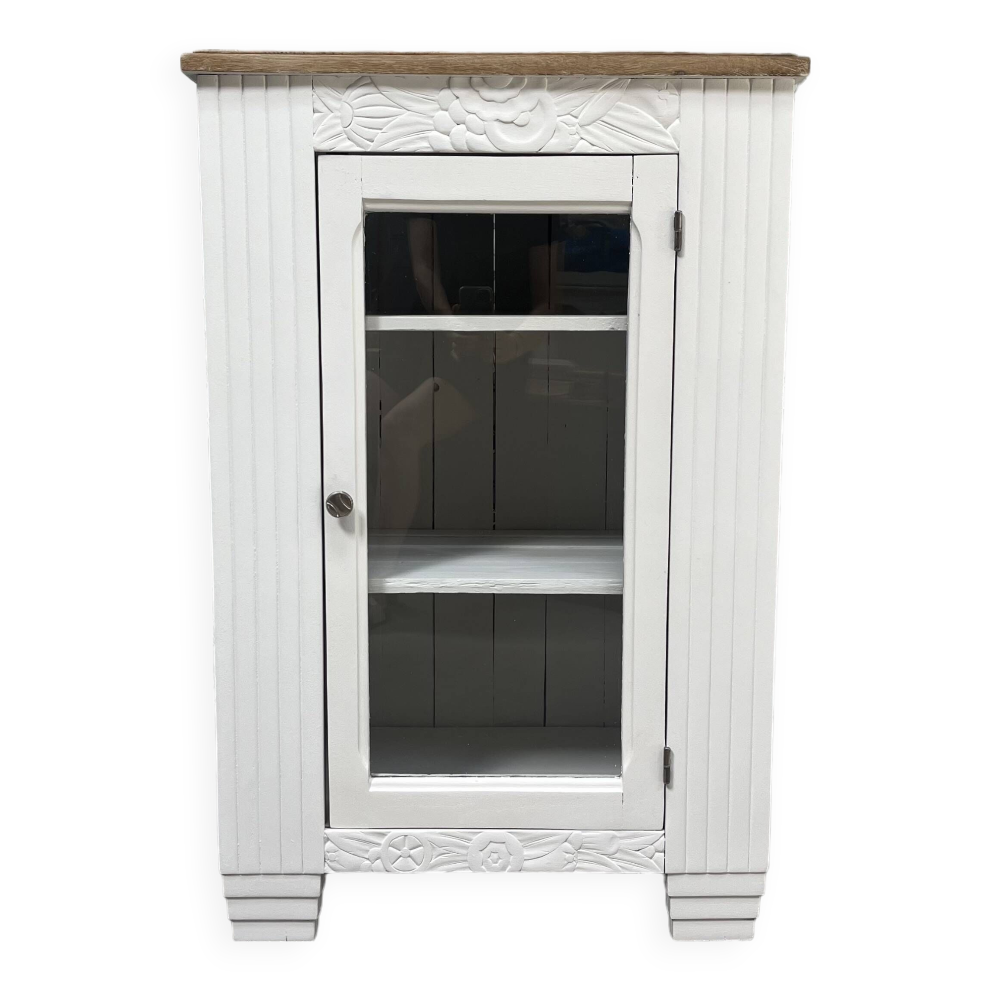 Renovated Art Deco glass sideboard