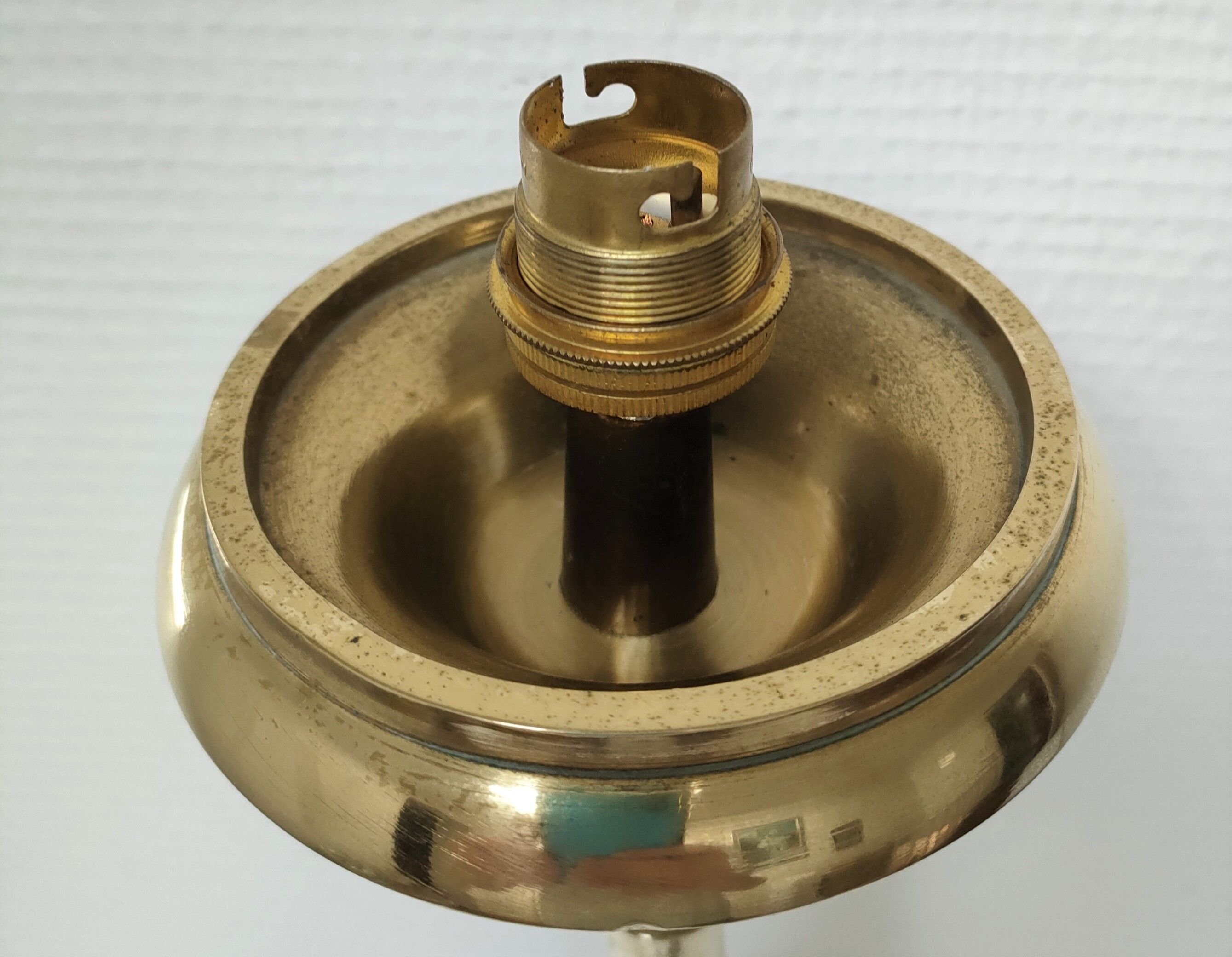 Pied de lampe bronze doré tripode hauteur 50 cm