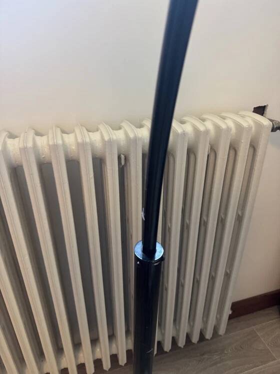 Arco floor lamp – 1960s/70s – Marble and black lacquered metal