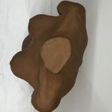 School bust of a female body in red clay terracotta