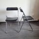 Paire de chaises pliantes skaï 70s