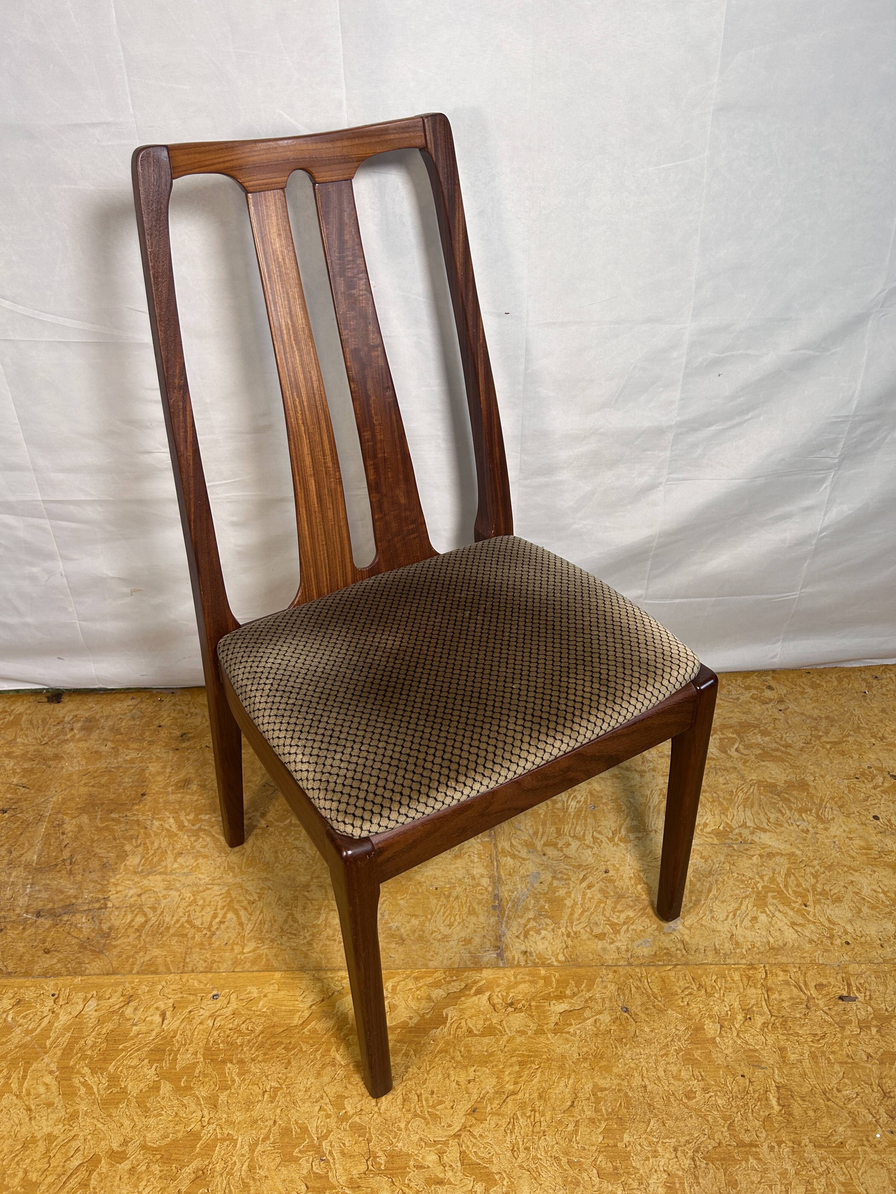 Set of 10 Mid-Century Retro Vintage Teak Afromosia Dining Chairs by Nathan