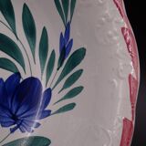 Large earthenware bowl of Moulin-des-Loups - Floral decoration - Around 1960
