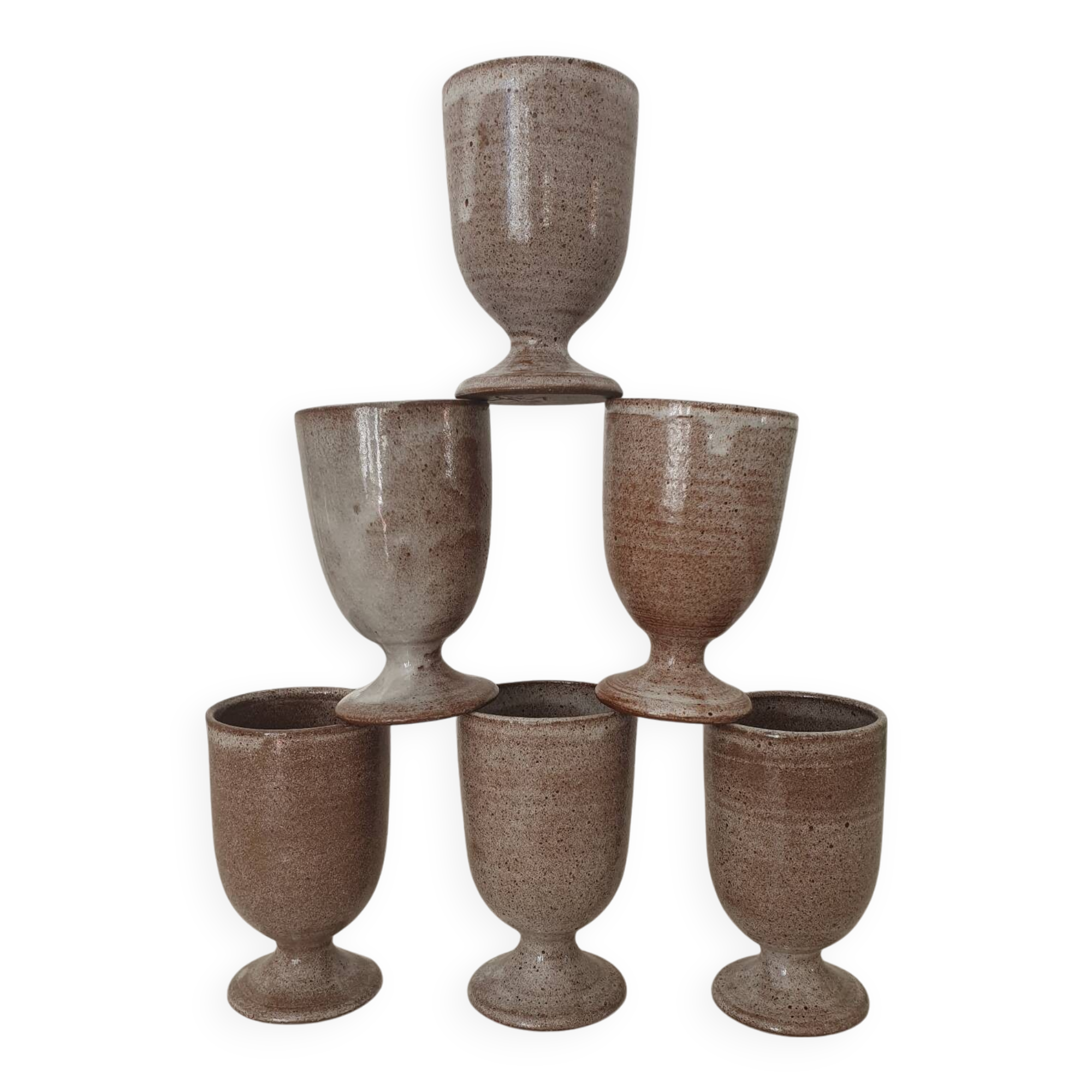 Signed stoneware cups or Mazagran