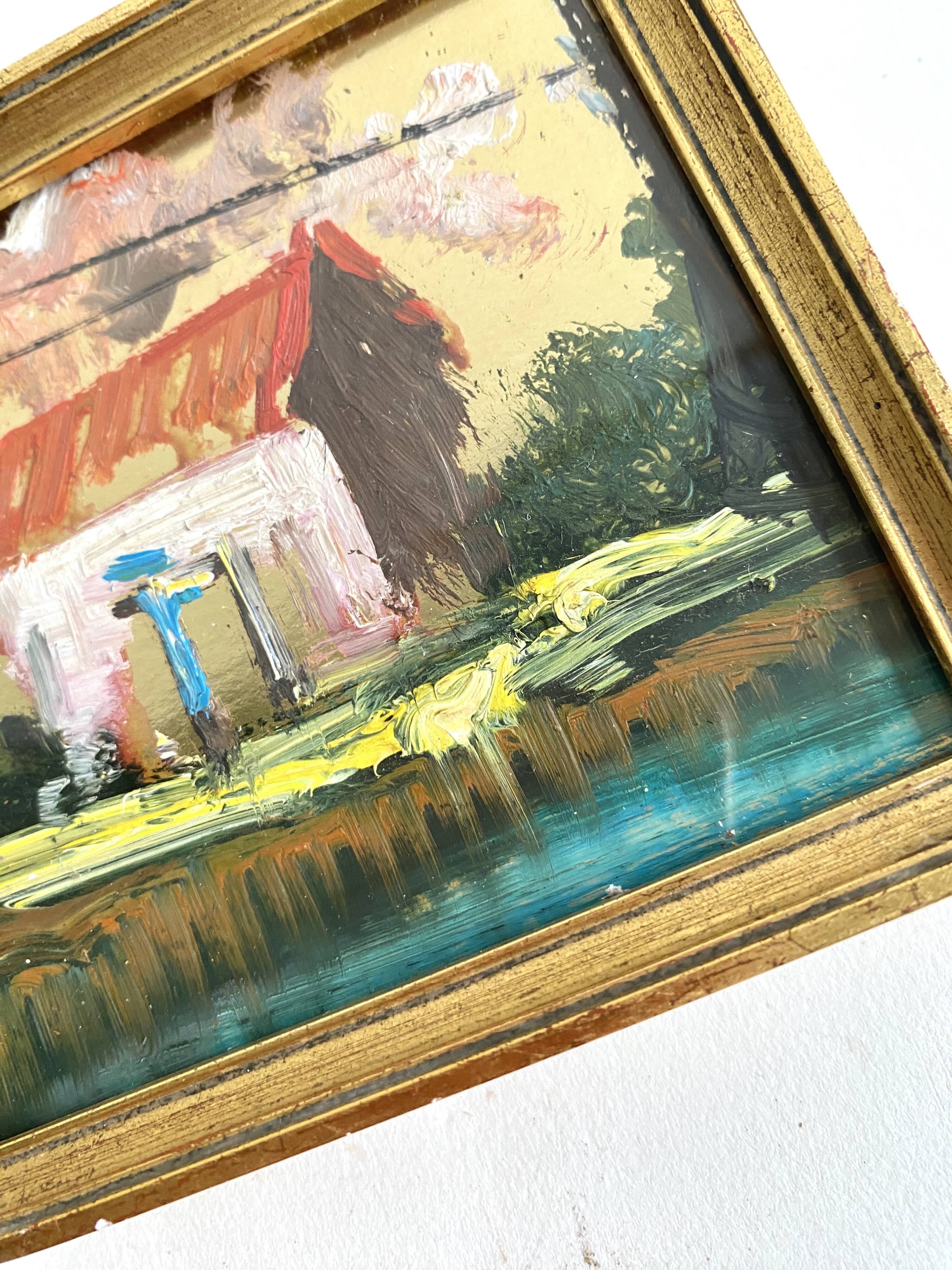 Framed oil duo