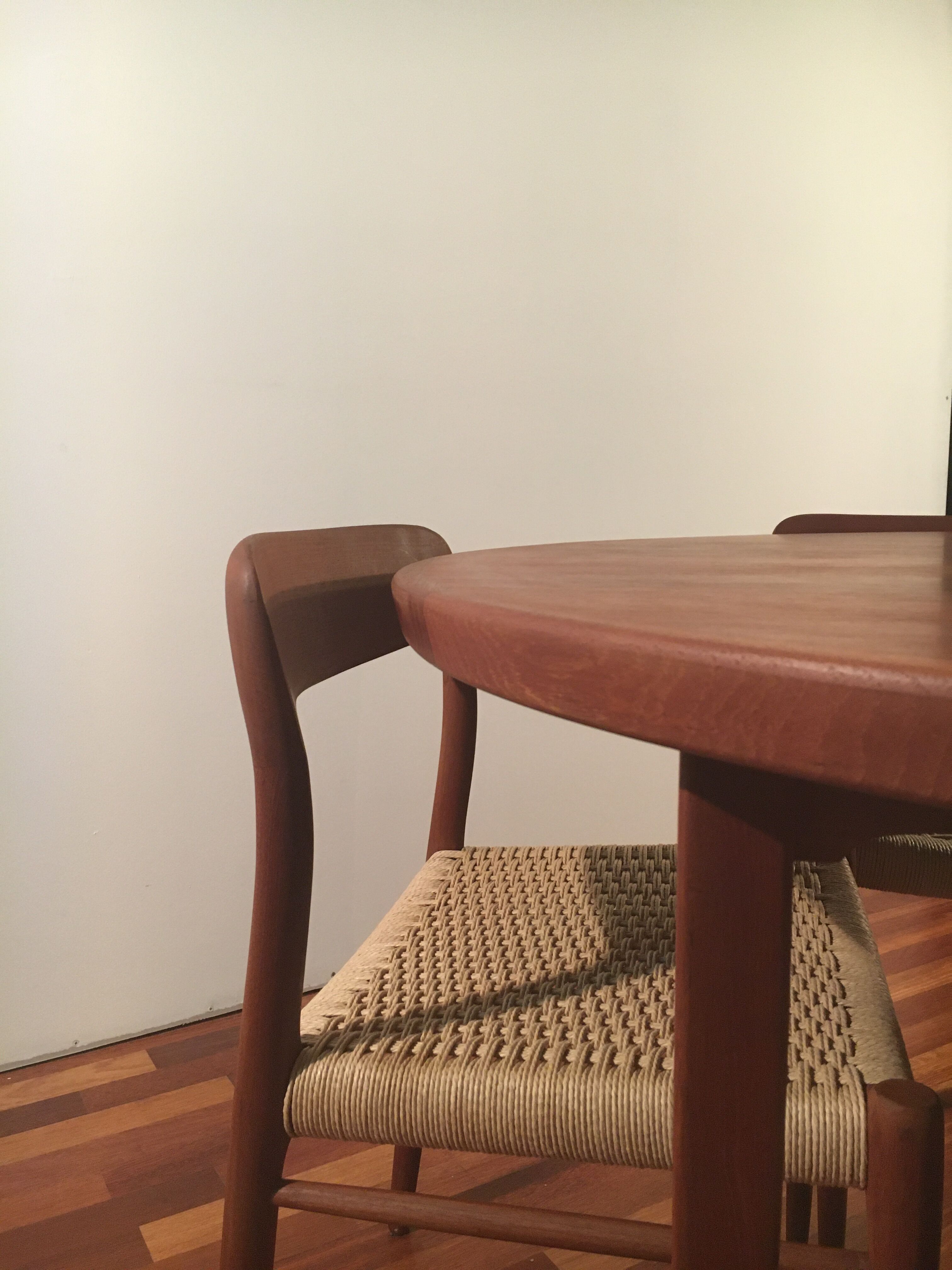 No.75 chairs & table by Niels Otto Muller for J.L. Mollers, 1950s