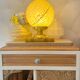 Yellow Clichy glass art deco lamp