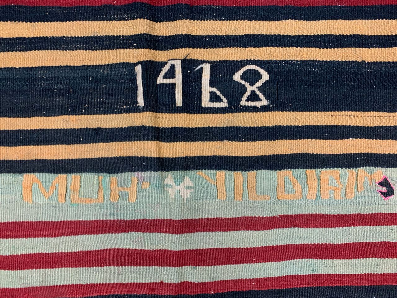 Vintage Turkish Kilim Kelim Rug shabby wool, country home boho 190x100 cm medium