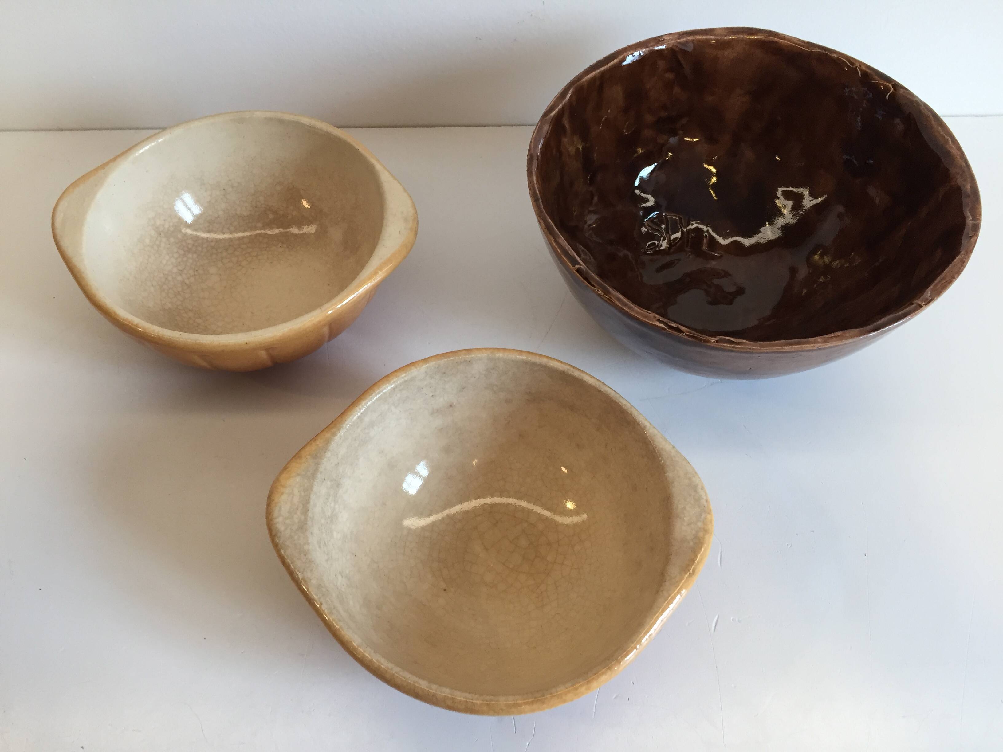 Antique Bowls with Handles DUROFEU / SDEL