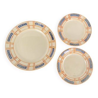 3 Longwy Carmen yellow serving dishes