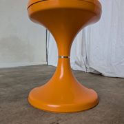 Orange Vintage Mushroom Stool “Jurček” by Meblo, 1960s – Space Age Retro