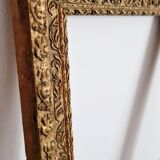 Italian style frame in wood and gilded stucco Period 19th