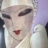 Illustration couverture d'un ancien magazine Vogue sous cadre