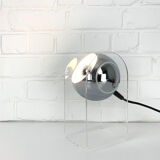 Table lamp space age sphere chrome plexiglass, 1960/1670