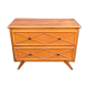 Commode vintage chêne et rotin