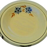 Plat creux rond ancienne faïence hbcm modèle reine 28.5 cm