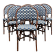 6 rattan bistro chairs