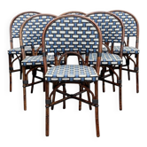 6 rattan bistro chairs