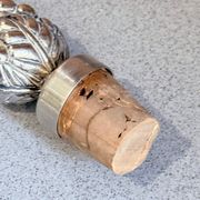 Vintage Sterling Silver Pinecone Wine Bottle Stopper Luxury Barware Accent Home