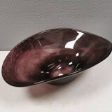 Large dish in several layers of glass, in a beautiful purple colour 1980s
