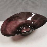 Large dish in several layers of glass, in a beautiful purple colour 1980s