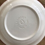 8 assiettes rayures rose