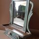 Mirror - Burmese Teak Art Deco wall shelf with original blue patina