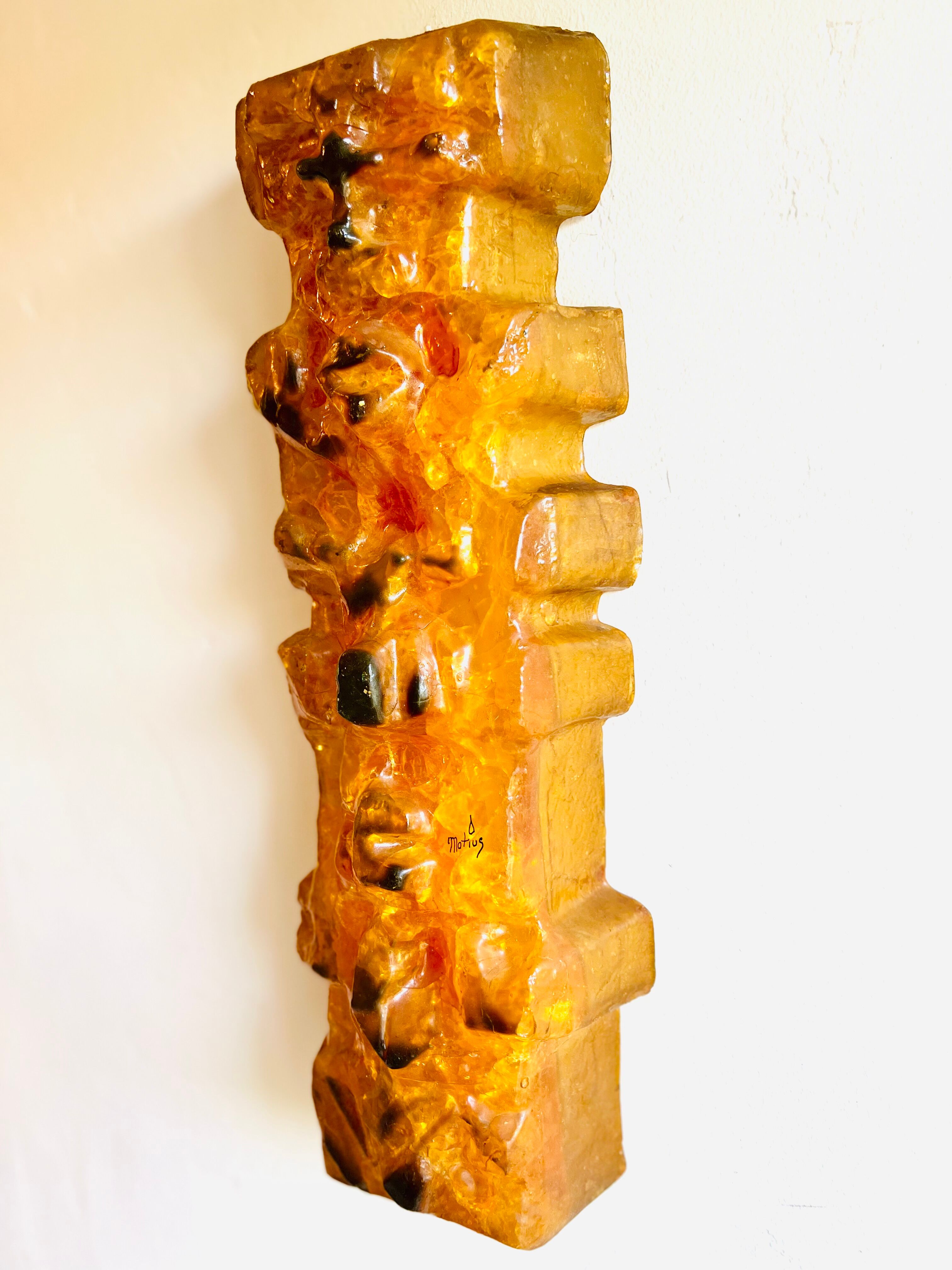 Matius Totem French Pop Art wall lights, sculpture, 1970