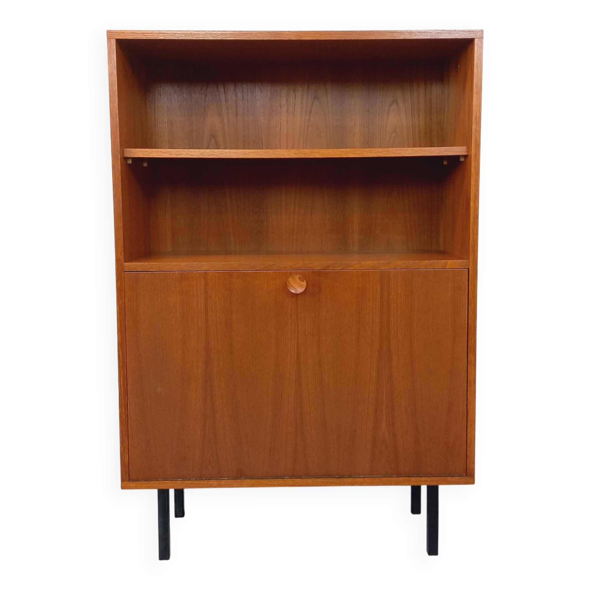 Vintage Scandinavian modernist style teak storage bookcase