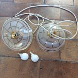Vintage opaline suspension duo
