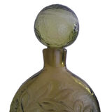 Carafe Empoli en verre pressé motif oiseau