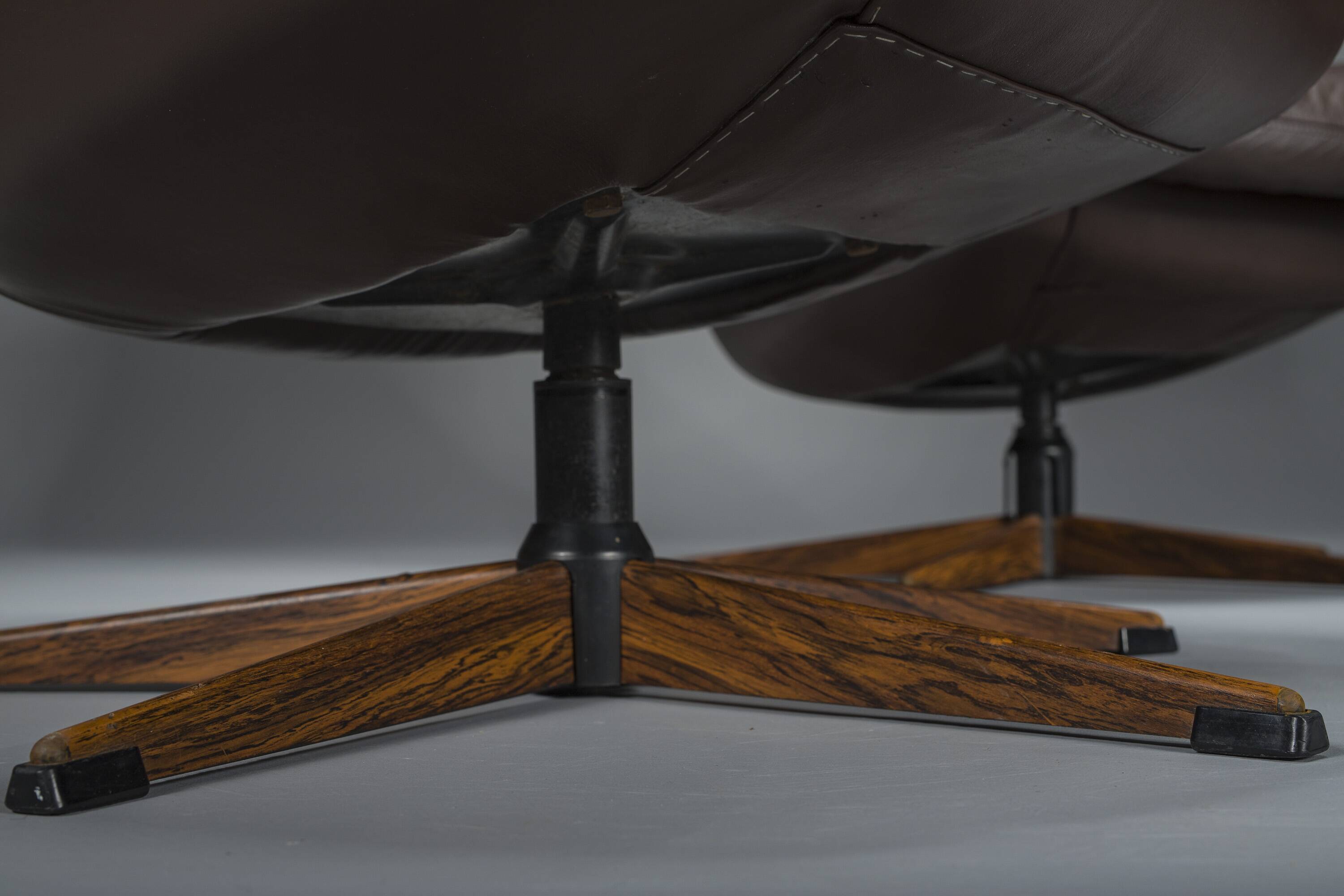 Scandinavian Swivel Armchairs by HW Klein for Bramin, 1960s, Set of 4