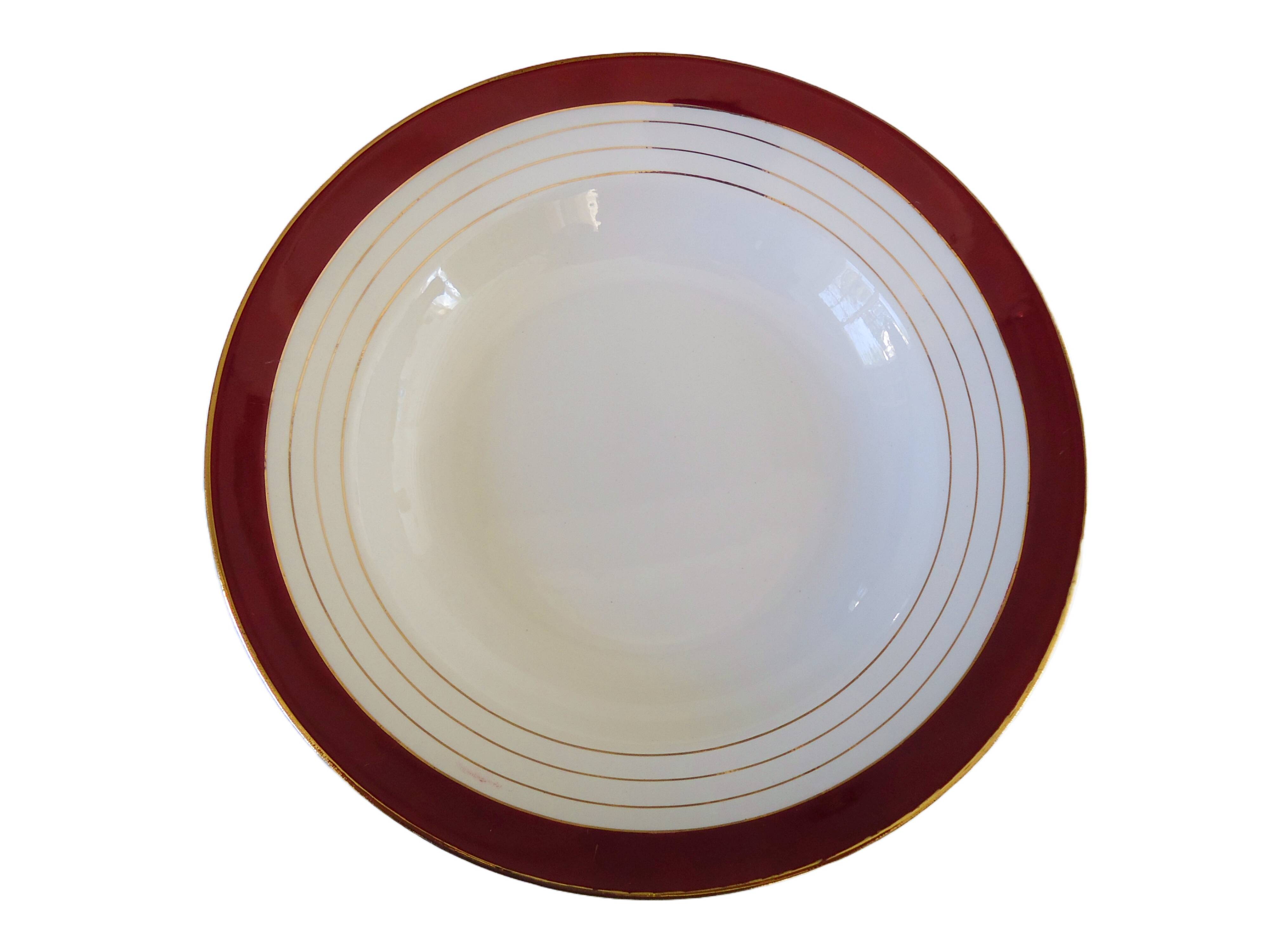 Assiettes creuses porcelaine opaque digoin sarreguemines modèle pasteur