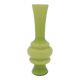 Green Ribbed Hooped Opaline Glass Vintage Space Age Vase 70s 80s Murano