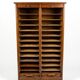 Antique double curtain cabinet in oak (internal drawers)