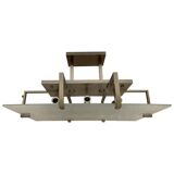 Unique Bauhaus Chrome Ceiling Lamp / Flush Mount, 1930s