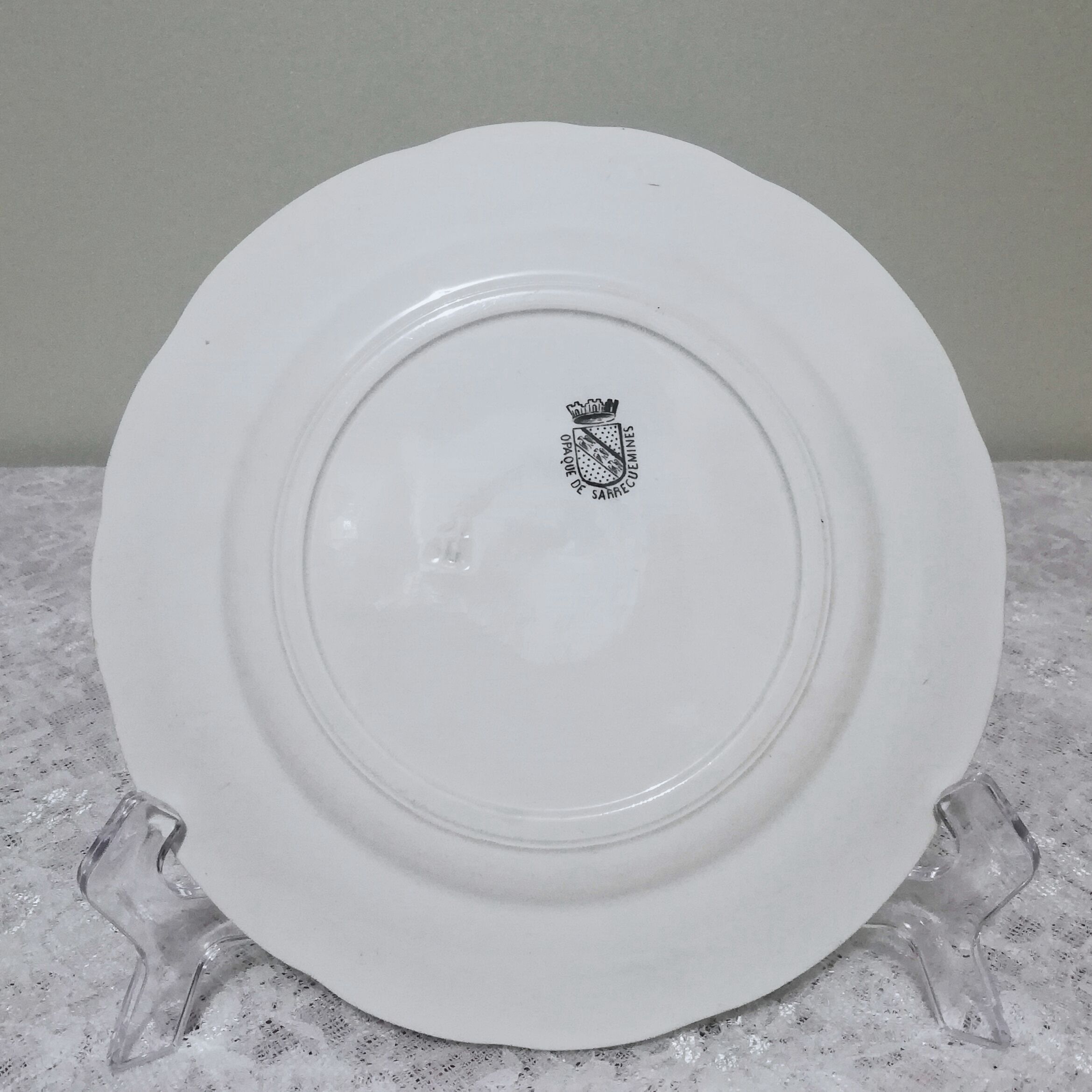 Talking plate Sarreguemines "Old Testament"