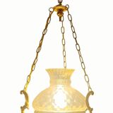 Neo-Louis XV style chandelier - Brass and blown glass