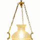 Neo-Louis XV style chandelier - Brass and blown glass