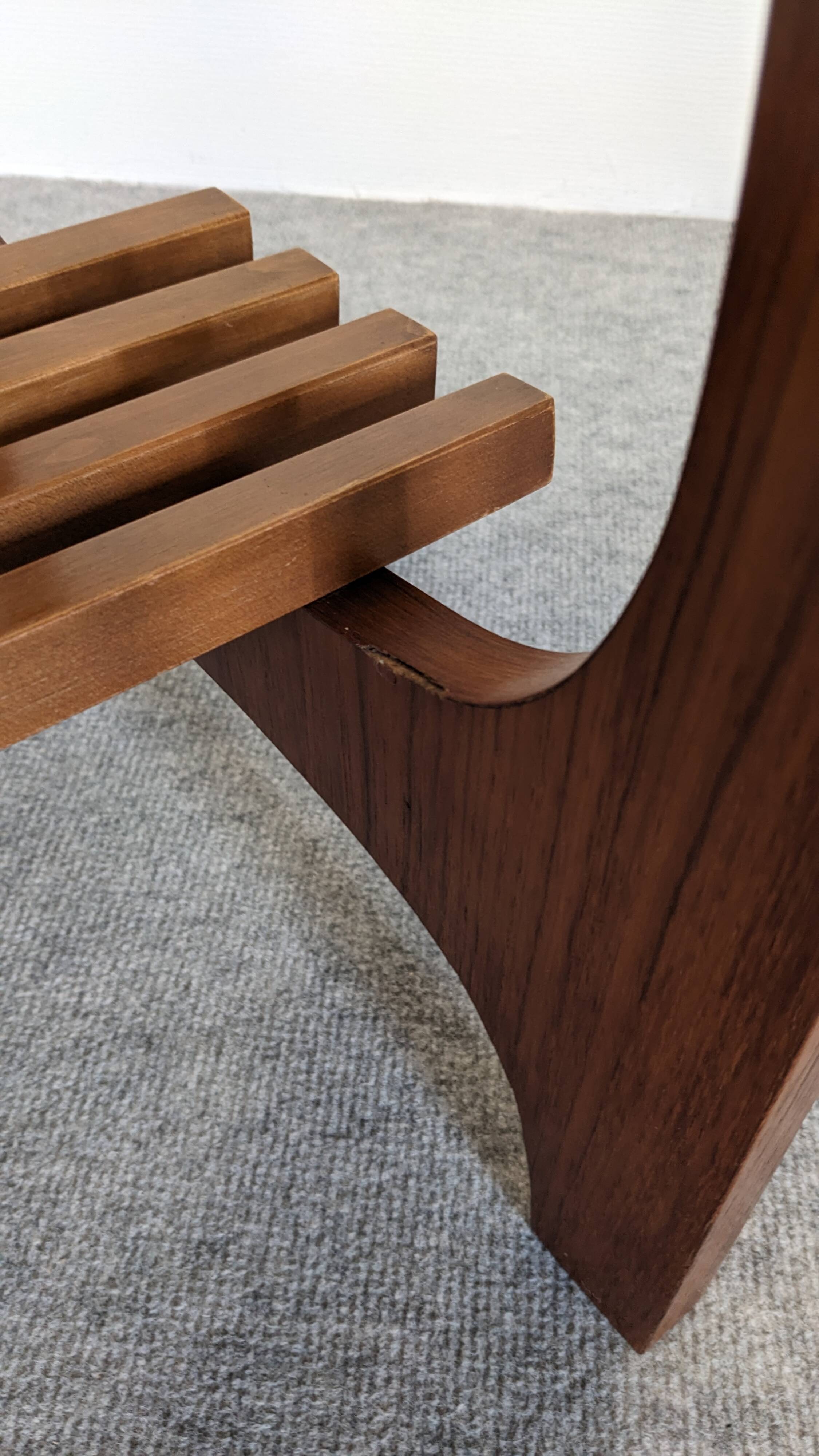 Scandinavian teak coffee table with magazine rack, Sweden circa 1960.