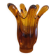 Vase en verre ambré