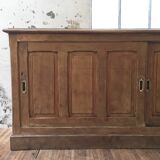 Enfilade meuble de métier chêne coulissant XL