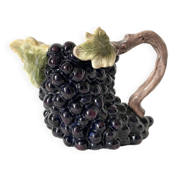 Pichet en barbotine grappe de raisin